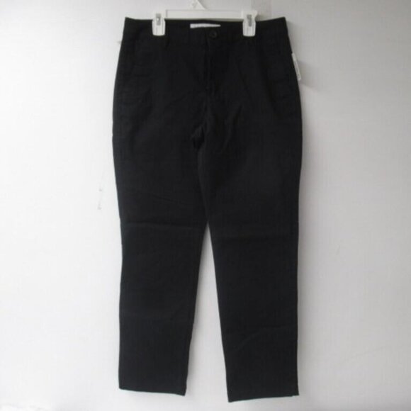 Amazon Essentials  Stretch Twill Chino Women's  Pants Black Slim Fit Size 8 NEW - Picture 1 of 2